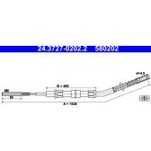 Trekkabel, parkeerrem ATE - 24.3727-0202.2