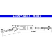 Trekkabel, parkeerrem ATE - 24.3727-0206.2
