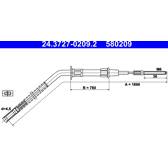 Trekkabel, parkeerrem ATE - 24.3727-0209.2