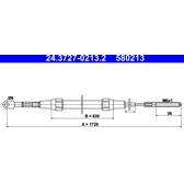 Trekkabel, parkeerrem ATE - 24.3727-0213.2