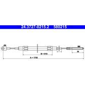 Trekkabel, parkeerrem ATE - 24.3727-0215.2
