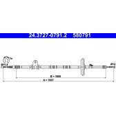 Trekkabel, parkeerrem ATE - 24.3727-0791.2