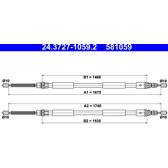 Trekkabel, parkeerrem ATE - 24.3727-1059.2