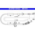 Trekkabel, parkeerrem ATE - 24.3727-1312.2
