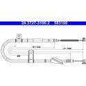 Trekkabel, parkeerrem ATE - 24.3727-3100.2