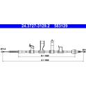 Trekkabel, parkeerrem ATE - 24.3727-3129.2