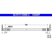 Tubo flexível de travão ATE - 24.5111-0300.3