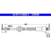 Tubo flexível de travão ATE - 24.5111-0462.3