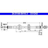 Tubo flexível de travão ATE - 24.5144-0410.3