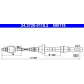 Vajer, koppling ATE - 24.3728-0118.2