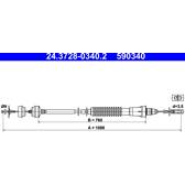Vajer, koppling ATE - 24.3728-0340.2