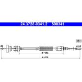Vajer, koppling ATE - 24.3728-0341.2