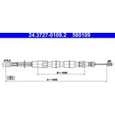 Vajer, parkeringsbroms ATE - 24.3727-0109.2