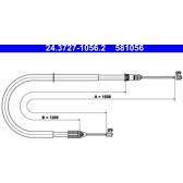 Vajer, parkeringsbroms ATE - 24.3727-1056.2