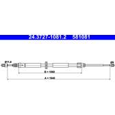 Vajer, parkeringsbroms ATE - 24.3727-1081.2