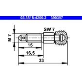 Ventilationsskruv /-ventil ATE - 03.3518-4200.2