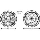 Clutch, radiator fan AVA QUALITY COOLING  - VNC274