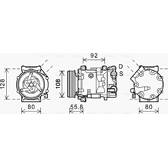 Compresseur climatisation AVA QUALITY COOLING  - CNK282