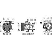 Compresseur climatisation AVA QUALITY COOLING  - MZK251