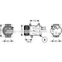 Compresseur climatisation AVA QUALITY COOLING  - RTAK345
