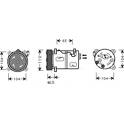 Compressor, air conditioning AVA QUALITY COOLING  - VOAK095
