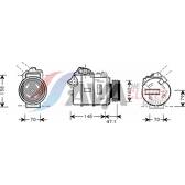 Compressor, airconditioning AVA QUALITY COOLING  - BWAK306