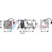 Compressor, airconditioning AVA QUALITY COOLING  - CNAK161