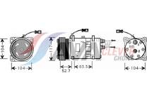 Compressor, airconditioning