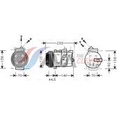 Compressor, airconditioning AVA QUALITY COOLING  - MSAK277