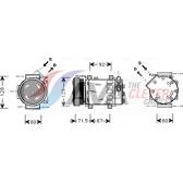 Compressor, airconditioning AVA QUALITY COOLING  - RTAK281