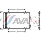 Condensor, airconditioning AVA QUALITY COOLING  - CNA5231D