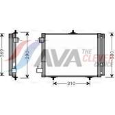 Condensor, airconditioning AVA QUALITY COOLING  - PEA5295D