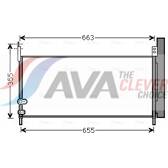 Condensator, airconditioning AVA QUALITY COOLING  - TO5576D