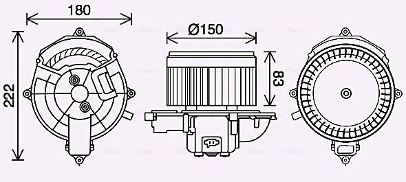 Electric Motor, interior blower