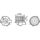 Electric Motor, interior blower AVA QUALITY COOLING  - CN8300