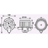 Electric Motor, interior blower AVA QUALITY COOLING  - CN8310