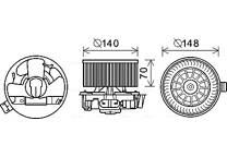 Electric Motor, interior blower
