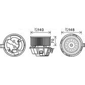 Electric Motor, interior blower AVA QUALITY COOLING  - DA8012