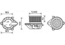 Electric Motor, interior blower