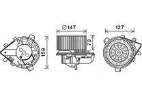 Electric Motor, interior blower