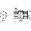 Electric Motor, interior blower AVA QUALITY COOLING  - RT8586