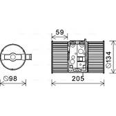 Electric Motor, interior blower AVA QUALITY COOLING  - RT8586