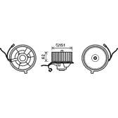 Electric Motor, interior blower AVA QUALITY COOLING  - ST8505