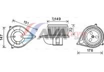 Elektrische motor, interieurventilatie