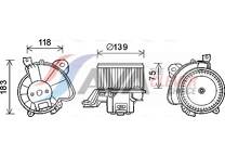 Elektrische motor, interieurventilatie