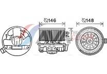 Elektrische motor, interieurventilatie