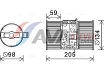Elektrische motor, interieurventilatie