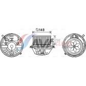 Elektrisk motor, kupéfläkt AVA QUALITY COOLING  - BW8462
