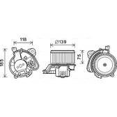 Elettromotore, Ventilatore abitacolo AVA QUALITY COOLING  - FT8433