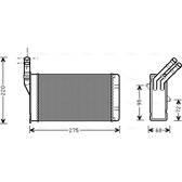 Heat Exchanger, interior heating AVA QUALITY COOLING  - CN6055